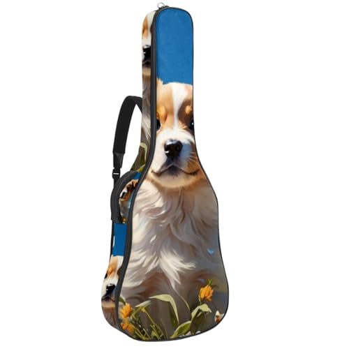Housse pour guitare acoustique étanche multicolore 42.9 pouces avec poches