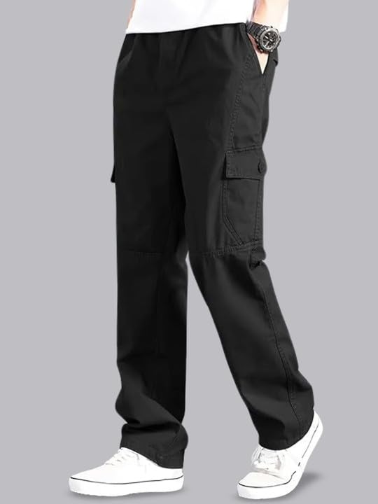 Image of FABRIPPLE Men's Olive Green Cargo Pants | Relaxed Fit Utility Trousers | Multi Pocket Casual Wear | Stylish Streetwear Bottomwear for Men