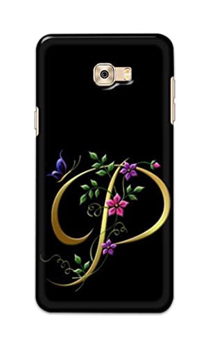 Image of Printed Hard Back Cover Case for Samsung Galaxy C7 Pro Back Cover (Alphabet P) -1803