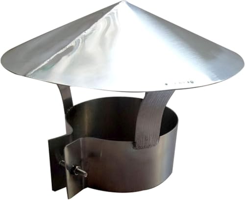 Protector de lluvia para tuberías de fontanería y cubierta de tubo de chimenea en acero inoxidable 2
