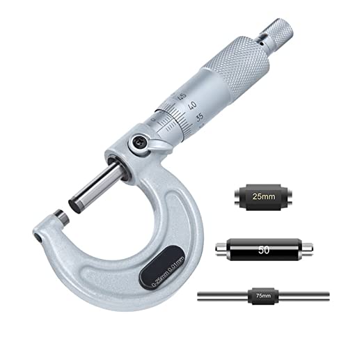 Micrómetros Micrómetro espiral mecánico 0.01mm Micrómetros exteriores Micrómetro de tornillo Micrómetro de alta precisión La-Ser marca de graduación Herramientas de medición Herramienta de maquinista
