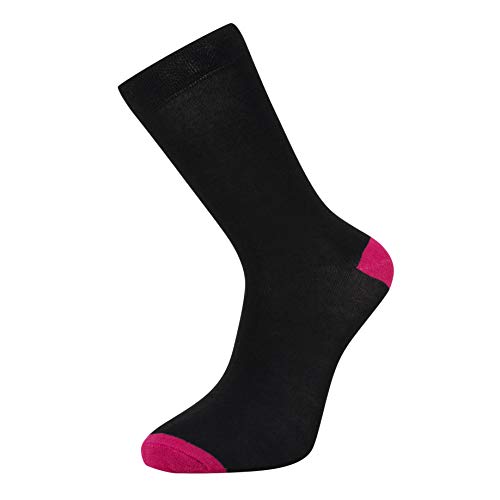 Cob Stallion- Black Socks in Argyle, Heel and Toe Styles, Socks Multipack 6-11 UK, Pack of 4 and 12 Pairs (Heel and Toe, 12) - Image 2