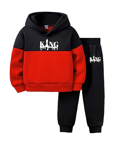 Image of Boys Cotton Hoodie Sweatshirt and Jogging Suit, Winter Wear Tracksuit, Full Sleeve, 240 GSM.