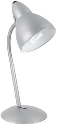 Keystore Intl MCO Limited 5277201 Metal Goose Neck Desk Lamp, 17.5-Inch, Silver Finish