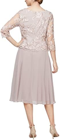 Alex Evenings Women's Tea Length Embroidered Bodice Mock Dress (Reg and  Petite), Latte, 6: Buy Online at Best Price in UAE - Amazon.ae