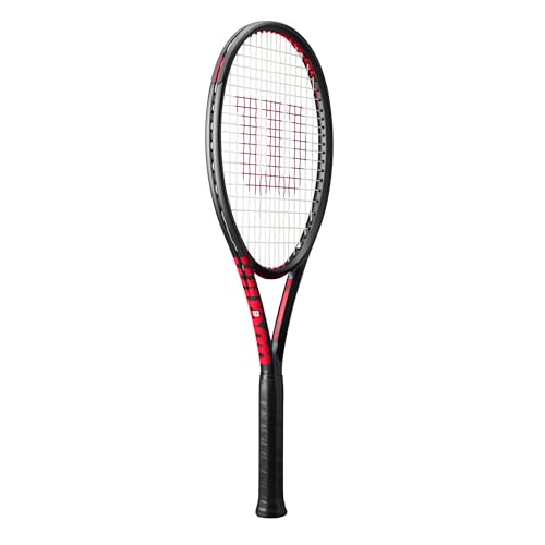 Wilson Clash 100 V3 Strung Adult Performance Tennis Racket - Grip Size 3-4 3/8", Strung with Sensation 16 Natural at Mid Range Tension
