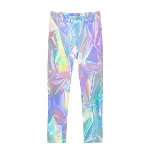 Toddler Girls Leggings Printed Yoga Pants Leggings Create Pastel Holographic for Kids