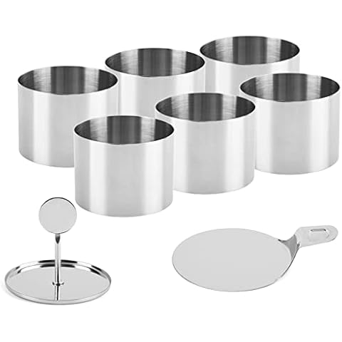 Guowall Stainless Steel Cake Rings Set Cover