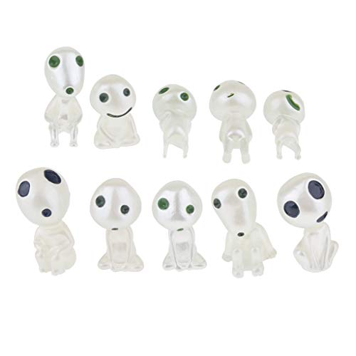 LOVIVER Pacote com 10 miniaturas de jardim de fadas luminosas para elfos de árvores, enfeite para ca