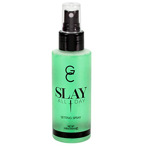 GC Make Up Setting Spray - Gerard Cosmetics Slay All Day Cucumber Scented - OIL CONTROL, MATTE FINISH facial mist & makeup sealer, Keeps makeup fresh all day- 3.38oz (100ml) CRUELTY FREE, USA MADE