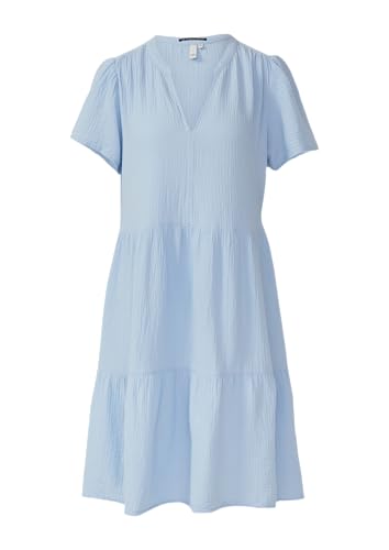 QS Volantkleid aus Musselin hellblau 36