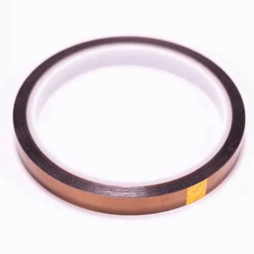 Image of Robocraze 10mm x 33m Kapton Polyimide Tape | Heat Resistant Adhesive Insulation Tape for Electronics, PCB Protection & 3D Printing Applications | High Thermal Resistance, Clean Removal