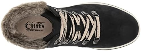 CLIFFS BY WHITE MOUNTAIN Shoes Hallett Women's Casual Hiker Style Bootie, Black/Fabric, 8 M | Image 4