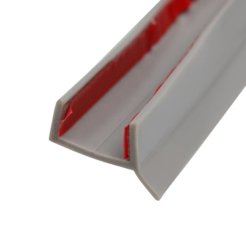 ACESOME Skirting Board Kitchen, Rubber Lip Seal Kitchen Plinth, Skirting Panel Kitchen for 15 mm 16 mm 17 mm 18 mm, Kitchen Strip Worktop for Kitchen Pedestal (Grey, 2 m)