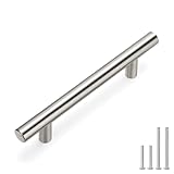 homdiy Kitchen Cabinet Handles Brushed Nickel 20 Pack 3.5in Hole Center Modern Cabinet Pulls - HD201SN Brushed Nickel Cabinet Hardware Pulls Metal Drawer Pulls for Bathroom, Kitchen, Closet, Wardrobe