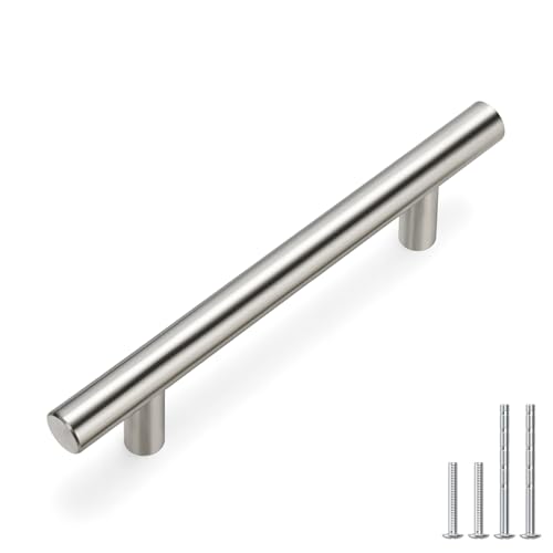 Image of homdiy Kitchen Cabinet Pulls Cabinet Hardware -HD201BSS 1Pack 3-1 /2in(90mm) Hole Centers Bathroom Cabinet Handles