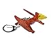 Miniblings Pteranodon Flugsaurier Schlüsselanhänger Handmade Modeschmuck I Pterosauria Dinosaurier Dino Saurier Reptil Urzeit rot - Schlüsselring Anhänger