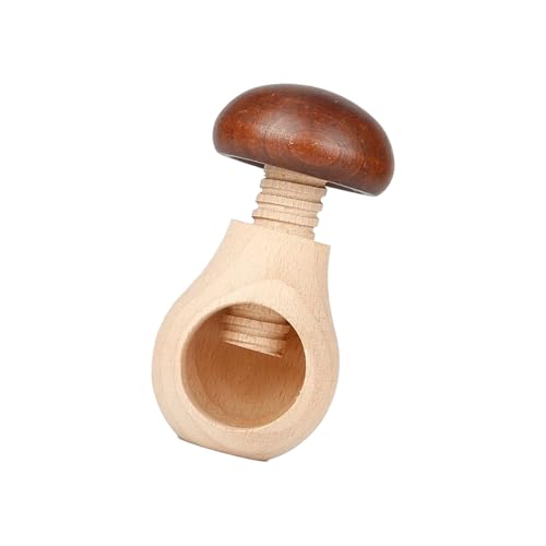 Cascanueces de madera inoxidable, utensilio de cocina para almendras, avellanas, herramienta ergonómica de agrietamiento de nueces, herramienta multifuncional de madera