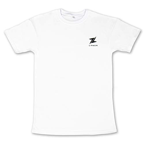 ZLaner Unisex Embroidered Logo Oversize Longline Short Sleeve T-Shirt White