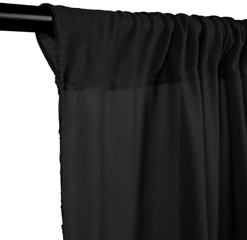 Image of Amazon Basics Professional Black Screen Backdrop Cloth (8x12 ft) | Suitable for Photography, Photoshoot, Product Photography, Live Streaming, Zoom Meetings, VFX Editing | Pack of 1 (Black)