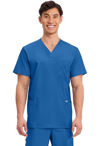 Image of Cherokee WW Revolution V-Neck Scrub Top for Men with 3 Pockets