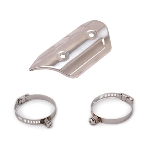 Cubierta térmica de escape para motocicleta protector antiescaldaduras con componentes de montaje