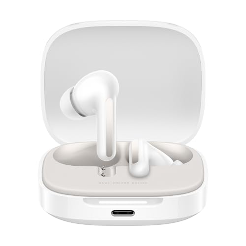 Image of Redmi Buds 6, Dual Driver TWS in Ear Earbuds, 49dB Hybrid Active Noise Cancellation, Spatial Audio, Dual Device Connection, Quad Mic AI ENC, 42 Hrs Playtime, Custom EQ, Wireless Earbuds (White)