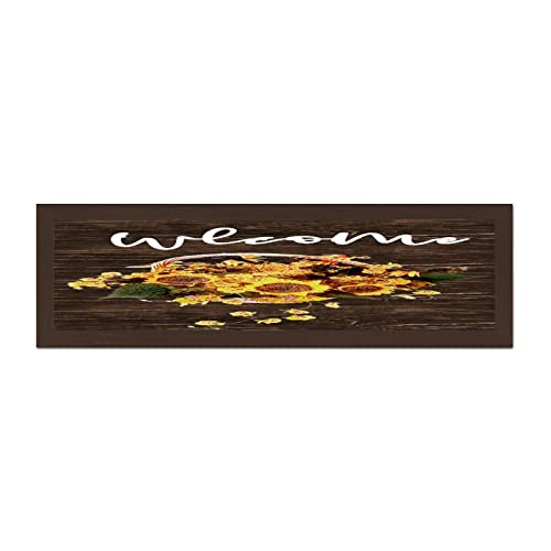 Décoration murale moderne en bois tournesol haut de gamme 15x50 cm