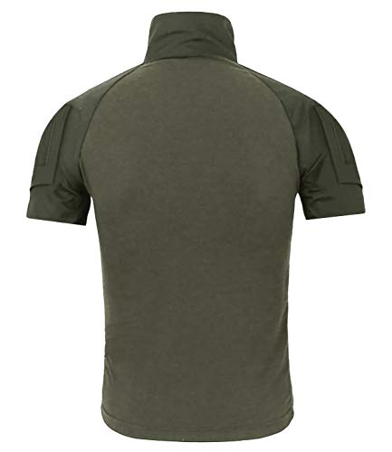 KEFITEVD Hommes été Safari Tees Sportswear en Plein Air Escalade Chemises Paintball Chasse Tops Woodland Armée Vert - Image 3