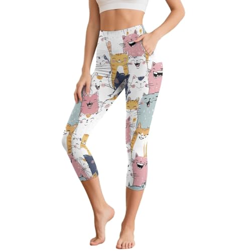 Leggings capri deportivos Amzbeauty con control de abdomen para máxima comodidad