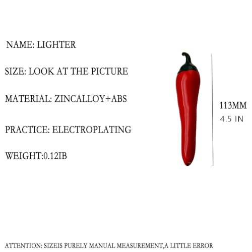 Encendedor de Mecha Chili Lighter de Metal Rojo miniatura 6