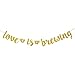 Glamoncha Love is Brewing Gold Glitter Banner Sign Garland for Engagement Bridal Shower Wedding Tea Coffee Cocoa Bar Decorations