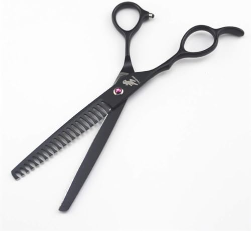 Scissors Kit for Pets, High-End 7.0" Professional Pet Grooming Scissors Set Dog Grooming Kit Straight Scissors Thinning Scissors Curved Scissors - for Left-Handed Hairdresser - Image 3