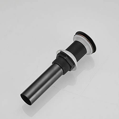 Homevacious 1 5/8" Bathroom Faucet Vessel Vanity Sink Pop Up Drain Assembly Stopper Plug Without Overflow Fits Bathroom Standard Sink Hole 1-1/2" to 1-3/4" Oil Rubbed Bronze Push & Seal