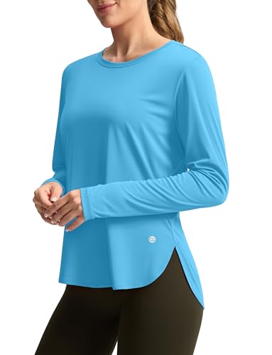 Image of Women's Sun Shirts UPF 50+ Long Sleeve UV Protection Shirt Lightweight Quick Dry Workout Hiking Tops for Women