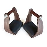 RESISTANCE Lightweight Polymer Trail Stirrups – Durable Safety Stirrups with Cushioned Foam Pads for Comfort | Ideal for Western & English Saddles, Endurance & Trail Riding (Brown, 3 Inch)
