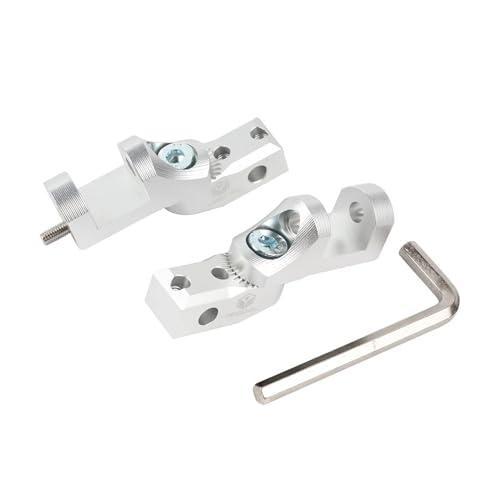 XTVKFWJAB Motorrad Einstellbare Fahrer Fußstütze Fuß Peg Passagier Tieferlegung Kompatibel Mit BMW R 1200 1250 GS ADV S1000XR R1150RT K 1600 GT GTL B(Silver)