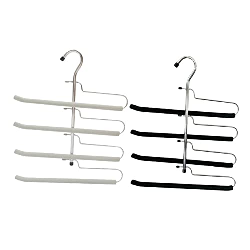 HOOTNEE 2pcs Coat Hanger Clothes Drying Hanger Clothing Hanger Fold Down Hangers for Jeans Coat Rack Hanger Windproof Clothes Hanger Clothes Drying Rack Pants Clothes Hanger Chrome