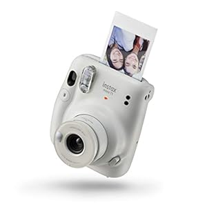 instax mini 11 instant film camera,auto exposure and Built-in selfie lens, Ice White