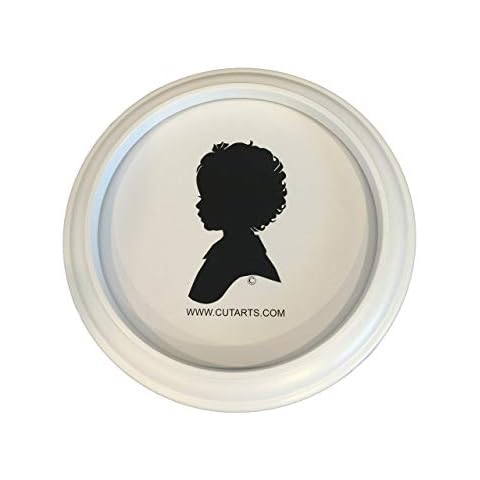 CUT ARTS Round White 8" Picture Frame Cover