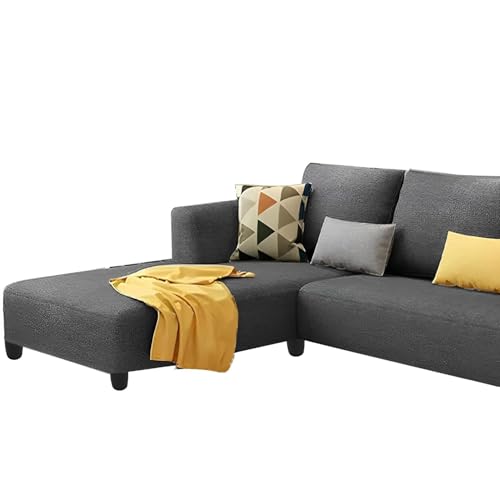 Image of Casaliving Minta LHS 4 Seater L Shape Sofa Set for Living Room (Dark Grey in Colour Fabric) Premium Fabric Sofa Set for - Hall /Living Room