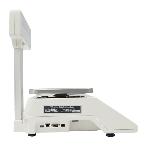Báscula Comercial Digital con Impresora Térmica y Pantalla LCD Doble miniatura 5