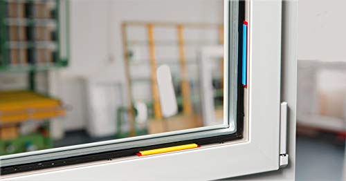 VOOXA Technik Glazen blokken 30 x 100 mm, 1 2 3 4 5 6 8 mm afstandhouders van kunststof, 70 stuks afstandhouders, onderlegplaten