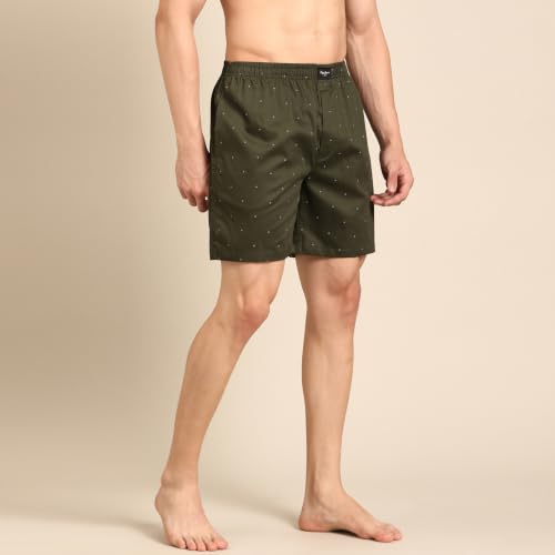 Image of Pepe Jeans Men's Printed 100% Cotton Regular Fit Boxer Shorts | Stylish AOP Print Comfortable Boxer for Daily Innerwear | Soft Breathable Cotton Fabric | Elastic Waistband | Everyday Comfort Wear