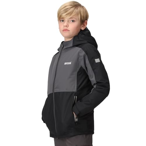 Kids Beamz III Waterproof Hooded Warm Winter Outdoor Jacket - Black Seal3