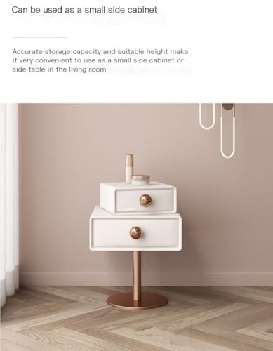 Table de chevet rotative bois éliminant le désordre grâce au double tiroir compact - 6
