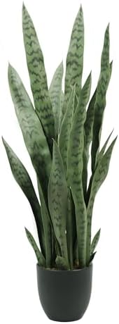 Solution4Patio 3ft Artificial Sansevieria Trifasciata Prain, Trop...