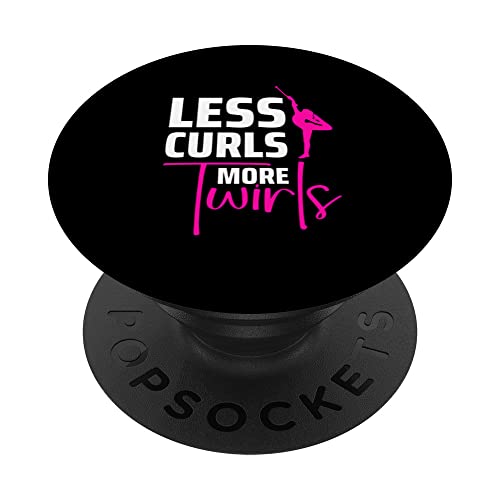 Majorette Twirler Baton Twirling PopSockets Swappable PopGrip, Black