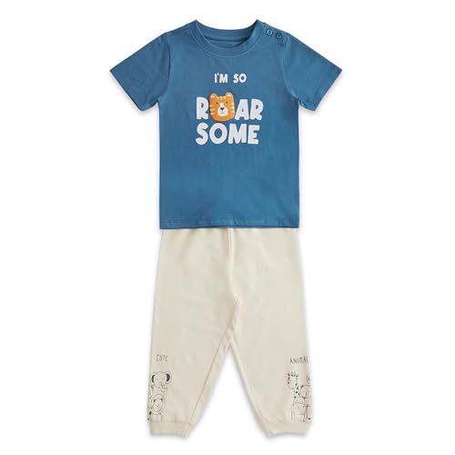 haus & kinder 100% Cotton Full Sleeve Baby Boy Lounge Sets | Baby Boy Clothing Sets Top & Joggers Trackpants | 2-3 Years