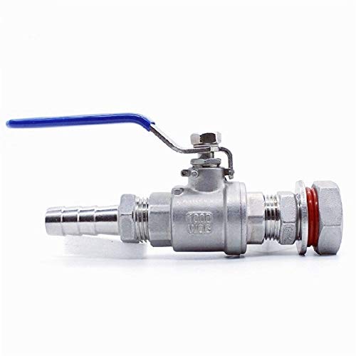 Válvula de bola compacta de acero inoxidable con espiga barb de 1" DN25 2